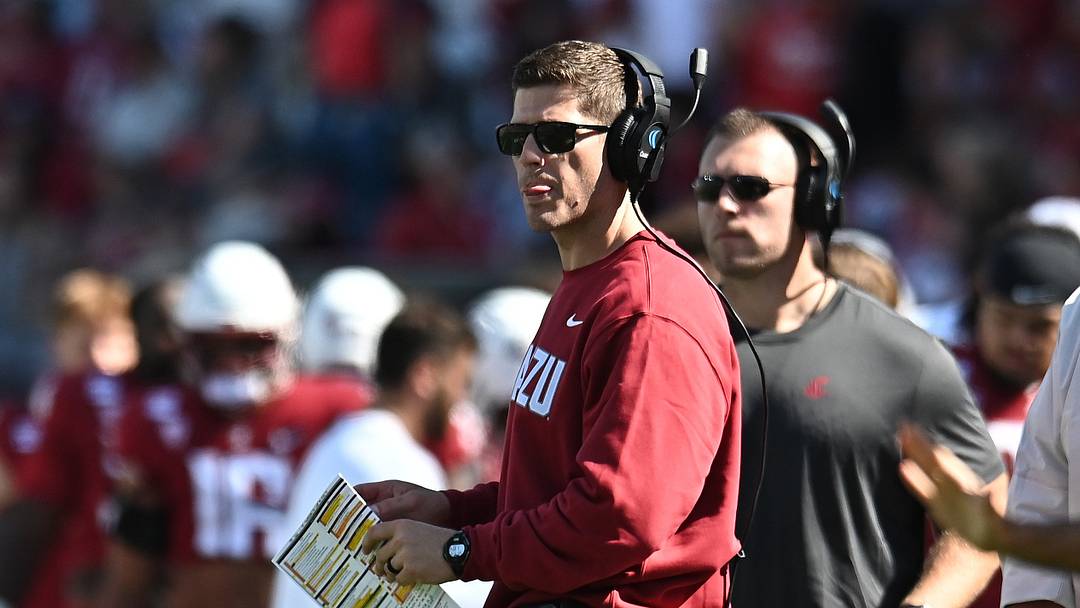 Sep 19, 2026; Pullman, Washington, USA; Washington State Cougars head coach Kirby Moore. Sep 19, 2026; Pullman, Washington, USA; Washington State Cougars head coach Kirby Moore.