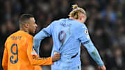 Kylian Mbappé et Erling Haaland lors de Manchester City - Real Madrid.