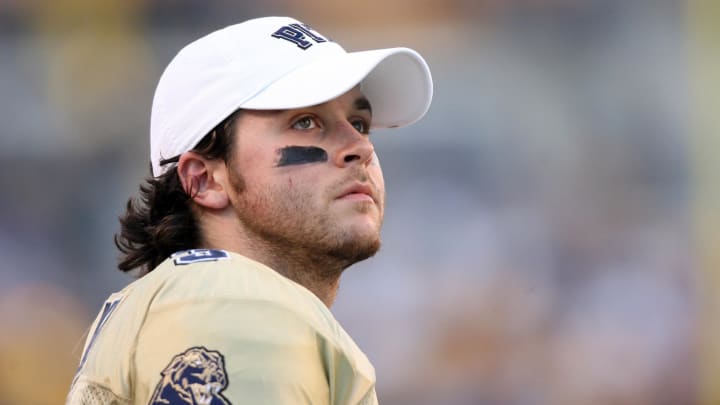 Nov 25, 2006; Pittsburgh, PA, USA; Pittsburgh Panthers quarterback (3) Tyler Palko looks to the scoreboard early in the game against the Louisville Cardinals at Heinz Field in Pittsburgh, PA. Mandatory Credit: Jason Bridge-USA TODAY Sports Copyright (c) 2006 Jason Bridge