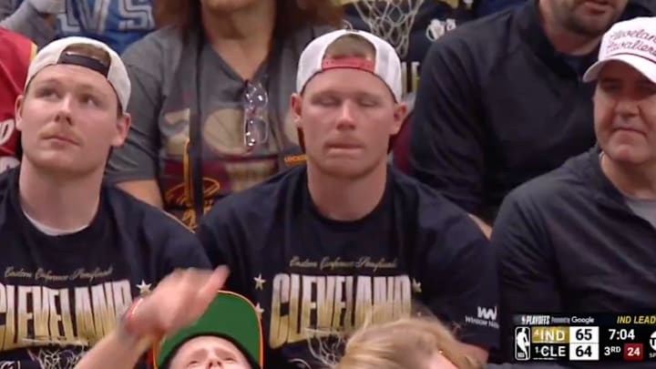 A Cleveland Cavaliers fan couldn’t believe the team blew another lead. 