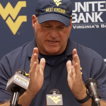 West Virginia head coach Rich Rodriguez 