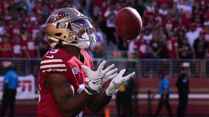 San Francisco 49ers wide receiver Jacob Cowing (19)