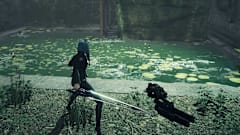 Stellar Blade small pond in Eidos 7 near the clock tower - Halibut location