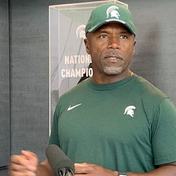 Michigan State Spartans wide receivers coach Courtney Hawkins