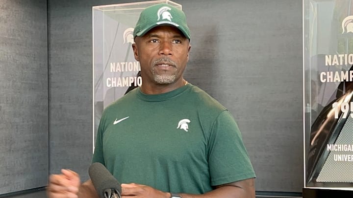 Michigan State Spartans wide receivers coach Courtney Hawkins