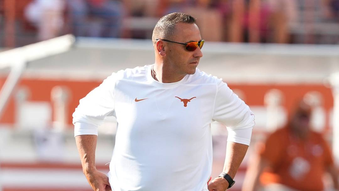 Texas Longhorns head coach Steve Sarkisian before the game against the Texas-San Antonio Roadrunners at Texas at Darrell K Royal-Texas Memorial Stadium. 