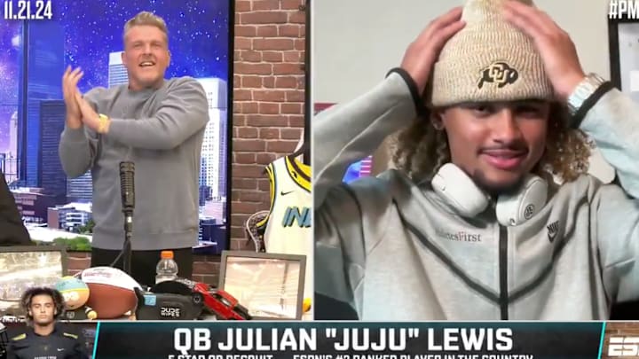 Lewis committed to the Buffaloes on the 'Pat McAfee Show' Lewis committed to the Buffaloes on the 'Pat McAfee Show'
