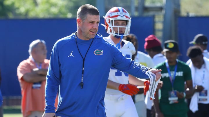 Florida Gators football coach Billy Napier gets a vote of confidence of a kind from his athletic director.