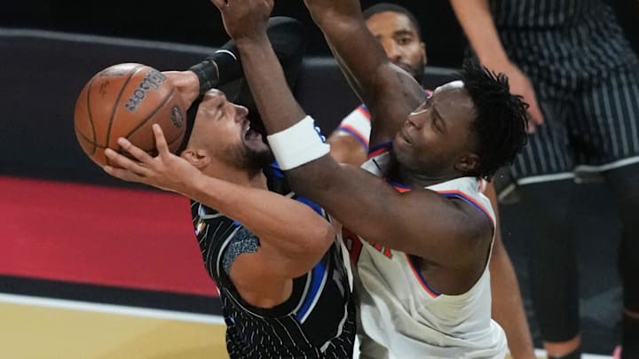 Jalen Suggs is facing a litany of injuries that have appeared to slow him down finally. Suggs left it all on the line in scoring 26 points against the New York Knicks in the NBA Cup Semifinal.