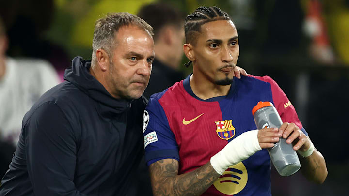 Hansi Flick (left) turned Raphinha into one of the world's best this season and both are set to sign contract extensions with Barcelona. Hansi Flick (left) turned Raphinha into one of the world's best this season and both are set to sign contract extensions with Barcelona.