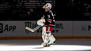 Nov 3, 2024; New York, New York, USA; New York Rangers goalie Igor Shesterkin (31) is acknowledged as the third star of a win against the New York Islanders at Madison Square Garden. Mandatory Credit: Danny Wild-Imagn Images
