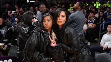 Celebrities At The Los Angeles Lakers Game
