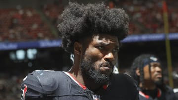 Aug 24, 2024; Houston, Texas, USA; Houston Texans running back Cam Akers (22) on the sideline during the game against the Los Angeles Rams at NRG Stadium. Mandatory Credit: Troy Taormina-USA TODAY Sports