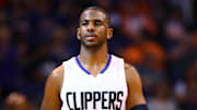 Mar 30, 2017; Phoenix, AZ, USA; Los Angeles Clippers guard Chris Paul (3) against the Phoenix Suns at Talking Stick Resort Arena. The Clippers defeated the Suns 124-118. Mandatory Credit: Mark J. Rebilas-Imagn Images