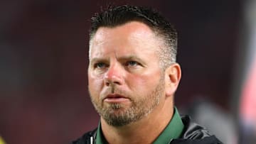 Oct 17, 2016; Glendale, AZ, USA; New York Jets special teams coordinator Brant Boyer against the Arizona Cardinals at University of Phoenix Stadium. Mandatory Credit: Mark J. Rebilas-Imagn Images