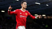 Cristiano Ronaldo avec le maillot de Manchester United.