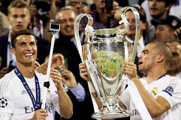 Pepe and Cristiano Ronaldo Real Madrid