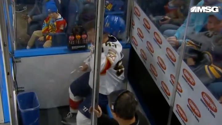 Brad Marchand destroyed Rasmus Dahlin's helmet after a scuffle Brad Marchand destroyed Rasmus Dahlin's helmet after a scuffle