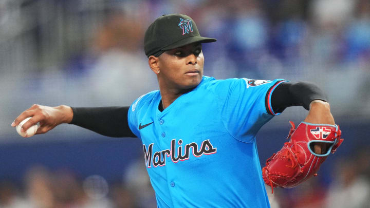 Miami Marlins starting pitcher Edward Cabrera.