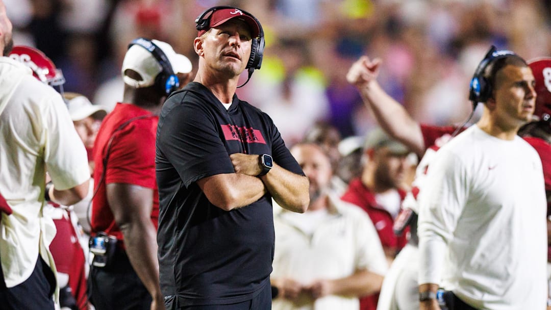 Alabama Crimson Tide head coach Kalen DeBoer