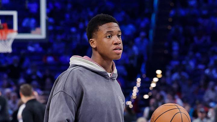 Feb 12, 2026; Oklahoma City, Oklahoma, USA; Oklahoma City Thunder center Thomas Sorber (12) warms up before the start of a game against the Milwaukee Bucks during the second half at Paycom Center. Mandatory Credit: Alonzo Adams-Imagn Images