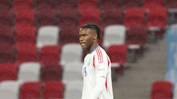 Destiny Udogie in action for Italy 