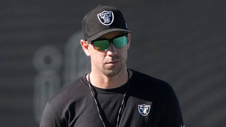 Las Vegas Raiders coach Klint Kubiak during minicamp.