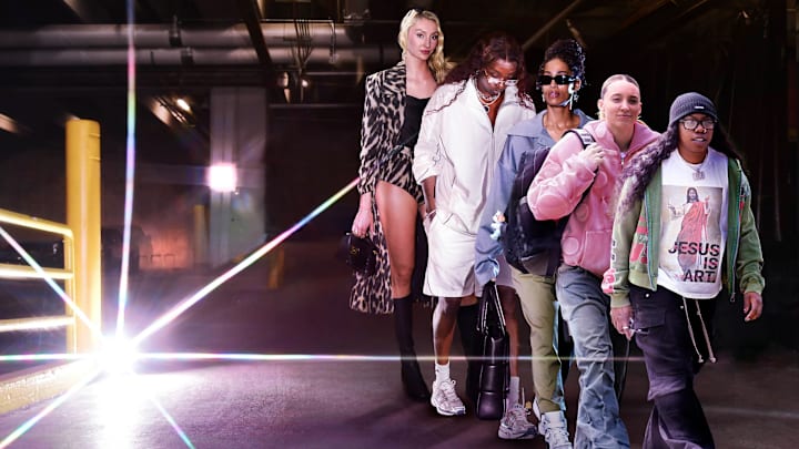 Pregrame entrances don't provide the most glamorous backdrops, but WNBA players are making their arrivals a must-see event.