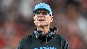 Chargers head coach Jim Harbaugh