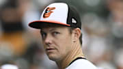 Sep 21, 2025; Baltimore, Maryland, USA; Baltimore Orioles designated hitter Ryan Mountcastle (6) stands in the dugout before the game against the New York Yankees  at Oriole Park at Camden Yards. Mandatory Credit: Tommy Gilligan-Imagn Images