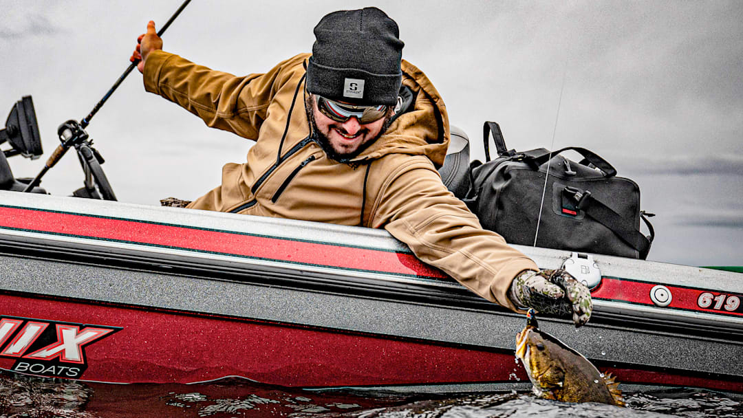 It's easier to smile through the cold when the late season smallmouth bass are biting!
