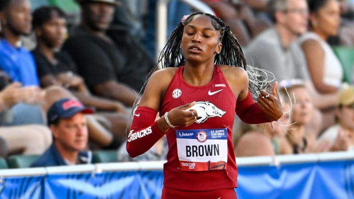  Kaylyn Brown wins her semifinal heat in the 400m during the US Olympic Track and Field Team Trials. She finished fourth in the final 