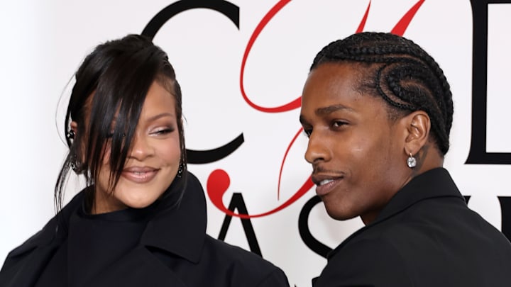 A$AP Rocky and Rihanna at 2025 CFDA Awards