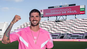 Rodrigo De Paul will be unveiled as an Inter Miami player against FC Cincinnati on Saturday night. 