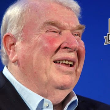 Feb 3, 2011; Dallas, TX, USA; NFL former head coach John Madden during the Madden most valuable protectors award press conference at the Sheraton in downtown Dallas.