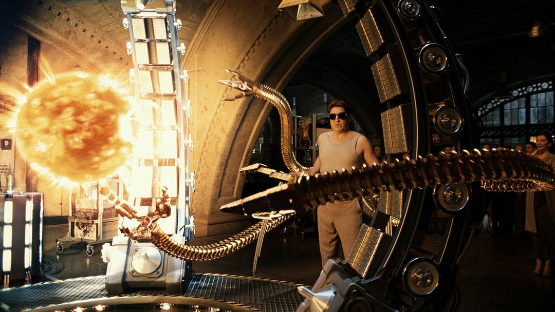 Alfred Molina as Doctor Octopus in Spider-Man 2. Courtesy of Fathom Entertainment.