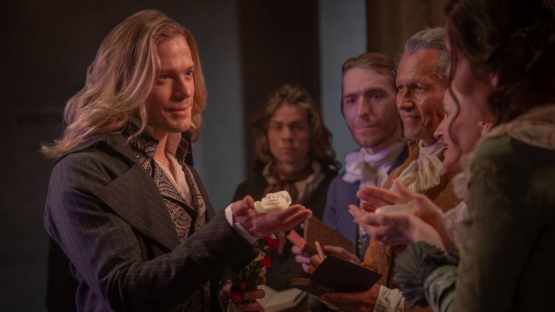 Sam Reid as Lestat De Lioncourt in Anne Rice's The Vampire Lestat. Photo Credit: Sophie Giraud/AMC Sam Reid as Lestat De Lioncourt in Anne Rice's The Vampire Lestat. Photo Credit: Sophie Giraud/AMC