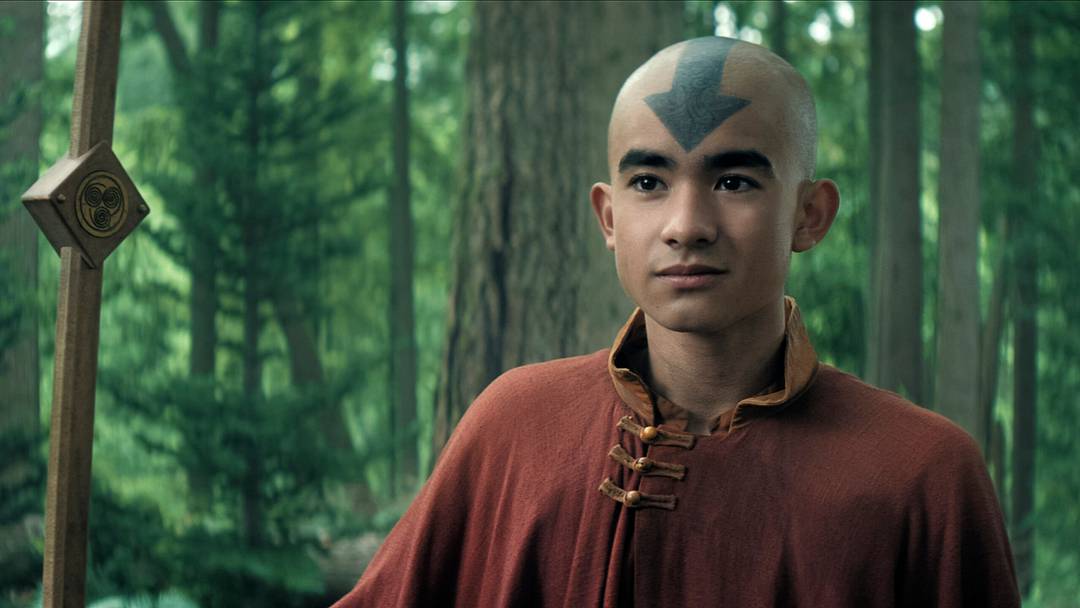 Gordon Cormier as Aang in season 2 of Avatar: The Last Airbender. Gordon Cormier as Aang in season 2 of Avatar: The Last Airbender.