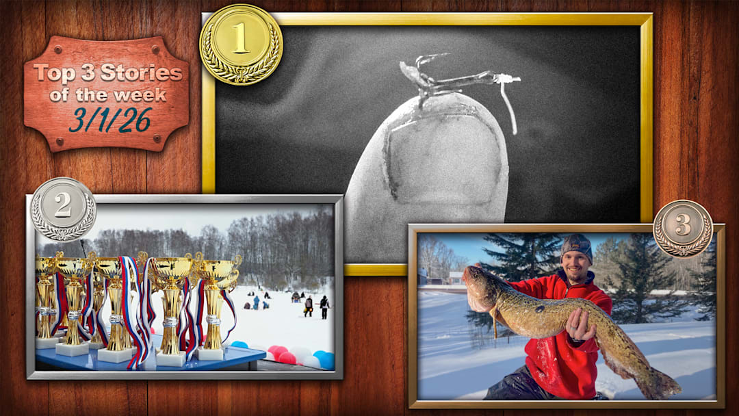 Five Miles From the Truck, With a Limit of Walleyes — and a Problem; How to Win an Ice Fishing Derby Without Cheating; Burbot Ice Fishing Is Booming — From Overlooked to Late-Ice Target. Five Miles From the Truck, With a Limit of Walleyes — and a Problem; How to Win an Ice Fishing Derby Without Cheating; Burbot Ice Fishing Is Booming — From Overlooked to Late-Ice Target.