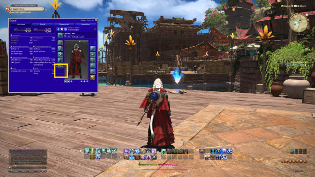 An image showing the FFXIV facewear slot in the character menu