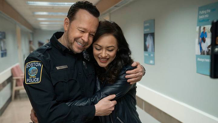 "Patrol" -- Coverage of the CBS Original Series BOSTON BLUE, scheduled to air on the CBS Television Network. Pictured L to R: Donnie Wahlberg as Danny Reagan and Marisa Ramirez as Maria Baez. Photo: Ian Watson/CBS ©2026 CBS Broadcasting, Inc. All Rights Reserved.