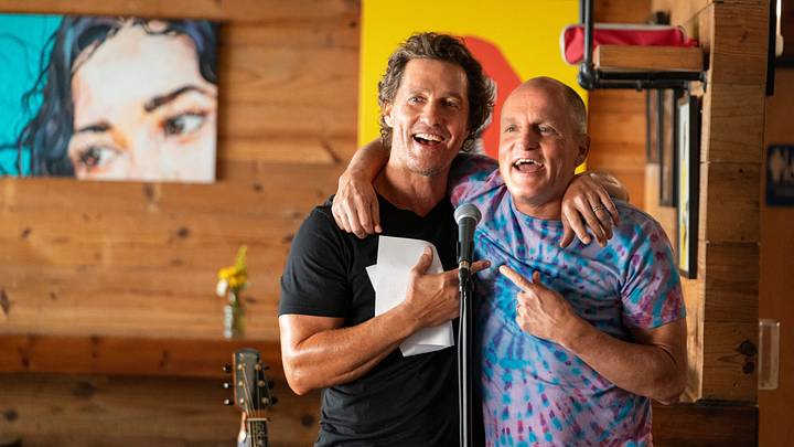 Matthew McConaughey and Woody Harrelson in "Brothers," premiering September 23, 2026 on Apple TV.