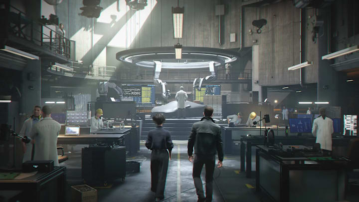 The hub area where Bond gets his gadgets in 007 First Light