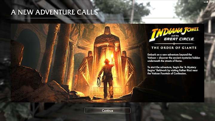 Indiana Jones and the Great Circle: The Order of Giants DLC how to start Indiana Jones and the Great Circle: The Order of Giants DLC how to start