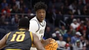 Montana State Bobcats forward Brandon Walker (2) plays the ball defend by Grambling State Tigers forward Jalen Johnson (10) in the second half at UD Arena. 