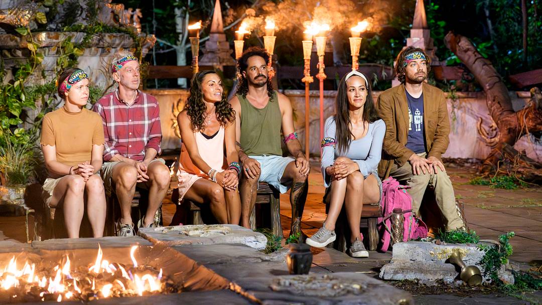 “Knife to the Heart” – Castaways help pass the time on their beach by hosting the “Survivor 50 Talent Show”. Another boomerang idol is discovered, and players must decide whether to send it to an ally or an adversary. Then, the biggest reward of the season is on the line as tribes compete for immunity and a special afternoon with country music star and SURVIVOR superfan, Zac Brown, on SURVIVOR 50, Wednesday, March 18 (8:00-9:30 PM, ET/PT). Pictured L to R: Emily Flippen, Mike White, Stephenie