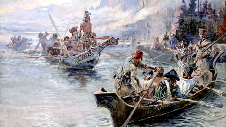 Charles Marion Russell, 'Lewis and Clark on the Lower Columbia,' 1905.