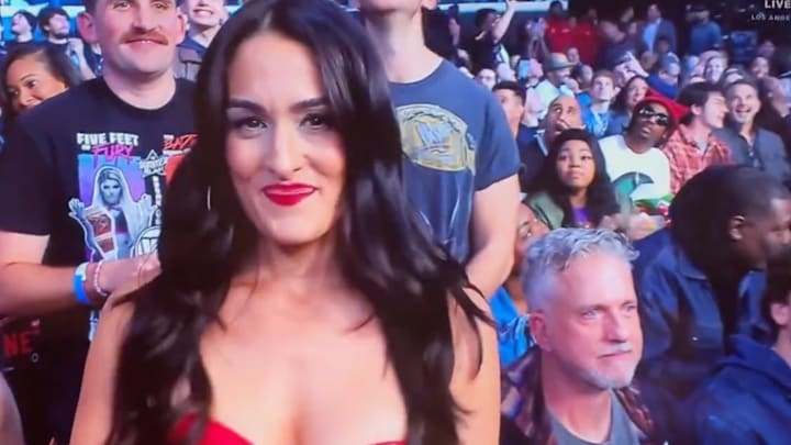 Nikki Bella and Bill Simmons at WWE Raw on Netflix. Nikki Bella and Bill Simmons at WWE Raw on Netflix.
