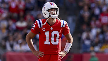 New England Patriots quarterback Drake Maye