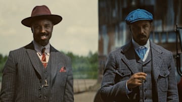 MICHAEL B. JORDAN as Smoke and as Stack, in Warner Bros. Pictures’ “SINNERS,” a Warner Bros. Pictures release.